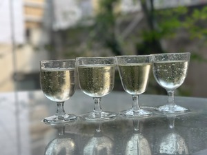 あわつぶの足付きおちょこ （金彩）⑬⑭⑮⑯　冨井弥樹 Miki Tomii
