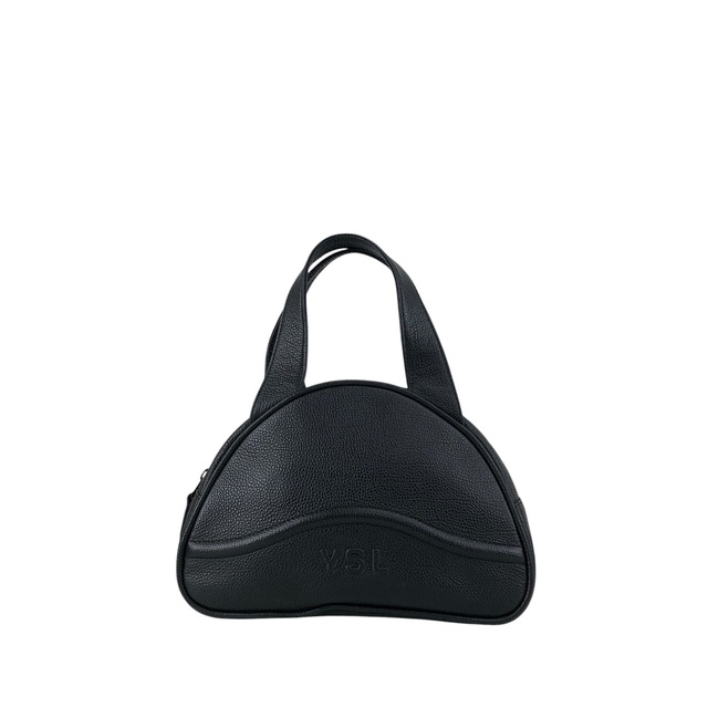Yves Saint Laurent イヴ・サンローラン ハンドバッグ ブラック YSL レザー ミニボストン vintage ヴィンテージ オールド ygtkm5