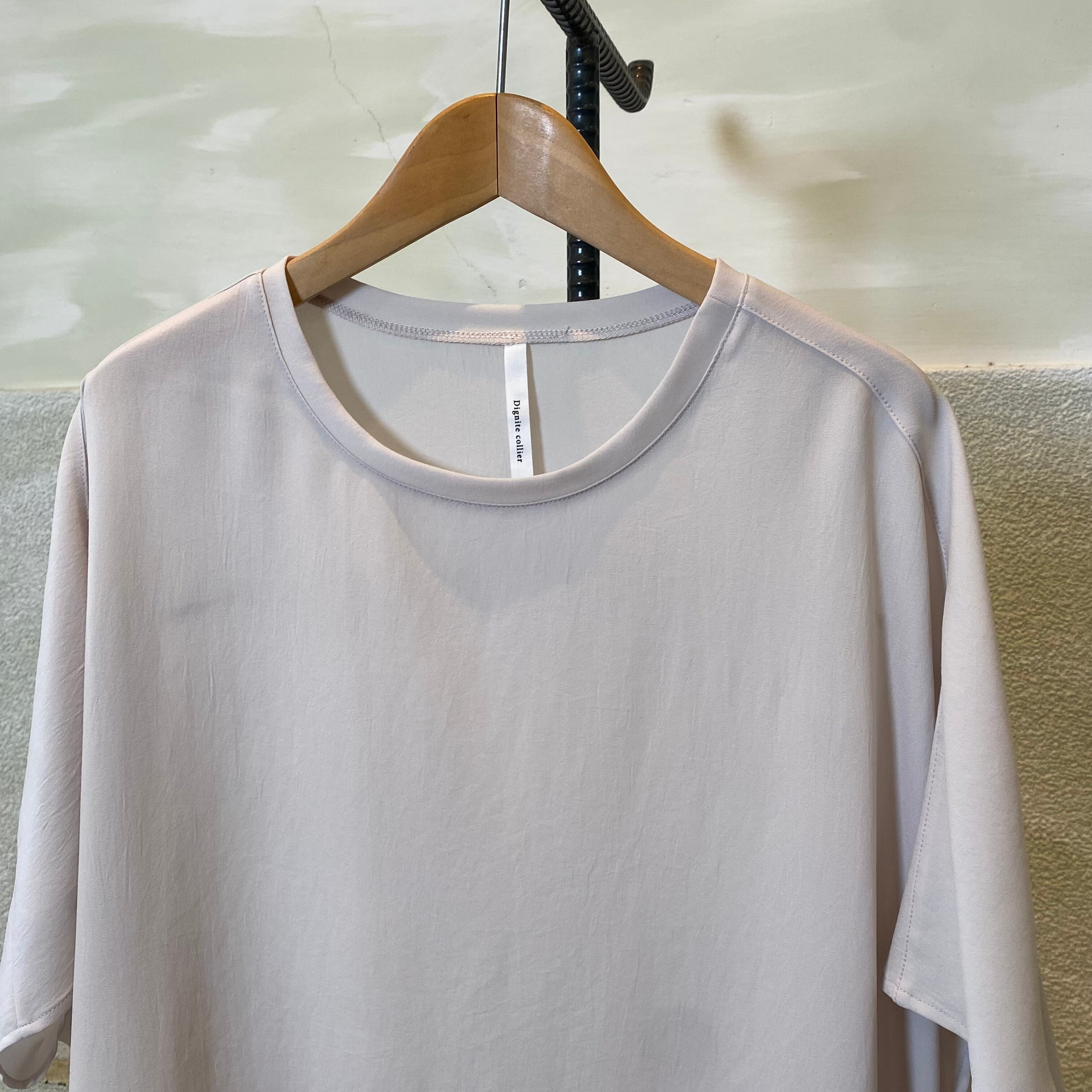 新品 Dignite collier ドルマン ジョーゼットドッキンプルオーバー DIGNITE COLLIER [ディニテコリエ] ドルマンジョーゼット