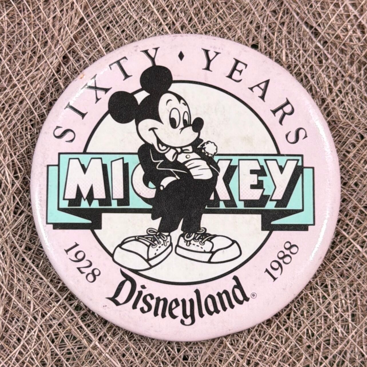 Unisex】 80s Disneyland ミッキー 缶バッジ / 80年代 ディズニー