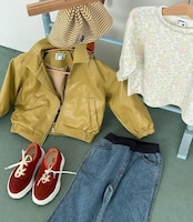 韓国子供服 / 26Autumn / MINIMAL / ソフトレザージャンバー / 秋服 *S~JM*