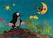 クルテク　『三日月の演奏会』　もぐらくん　絵本　ポストカード　 チェコアニメ　バイオリン
