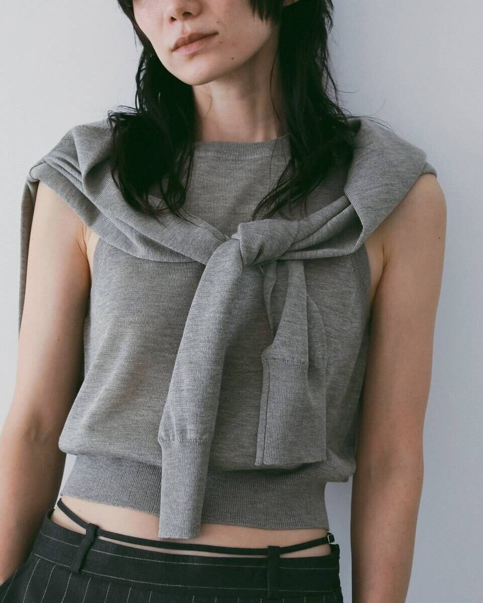anuke(アンヌーク) Highgauge Sheer Cardigan | サウスオレンジ