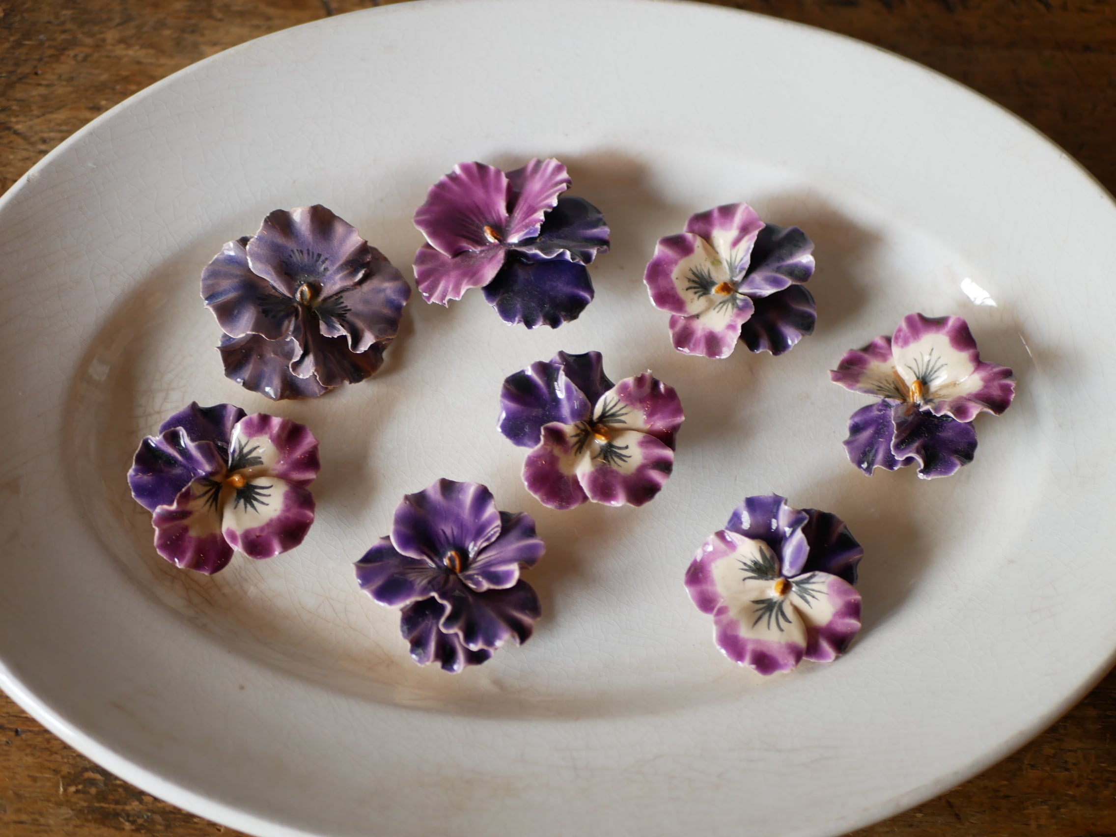 ハンドメイドのすみれ デコレーション フランスアンティーク ブロカント