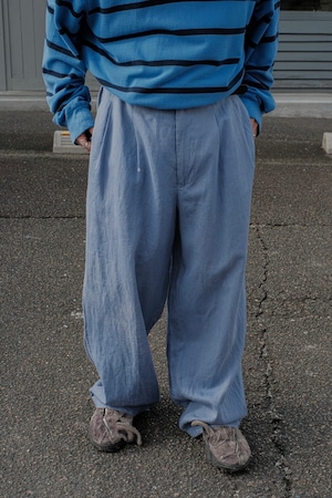 1990s linen tucked slacks