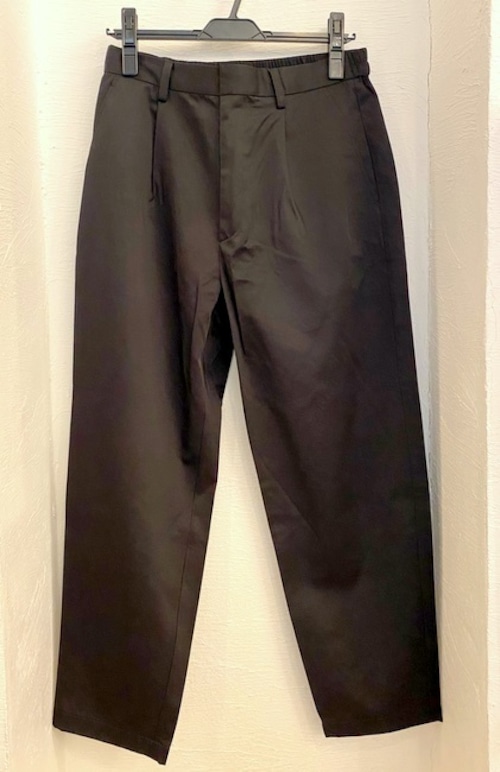 Water Repellent Twill Wide Tapered Pants　Black