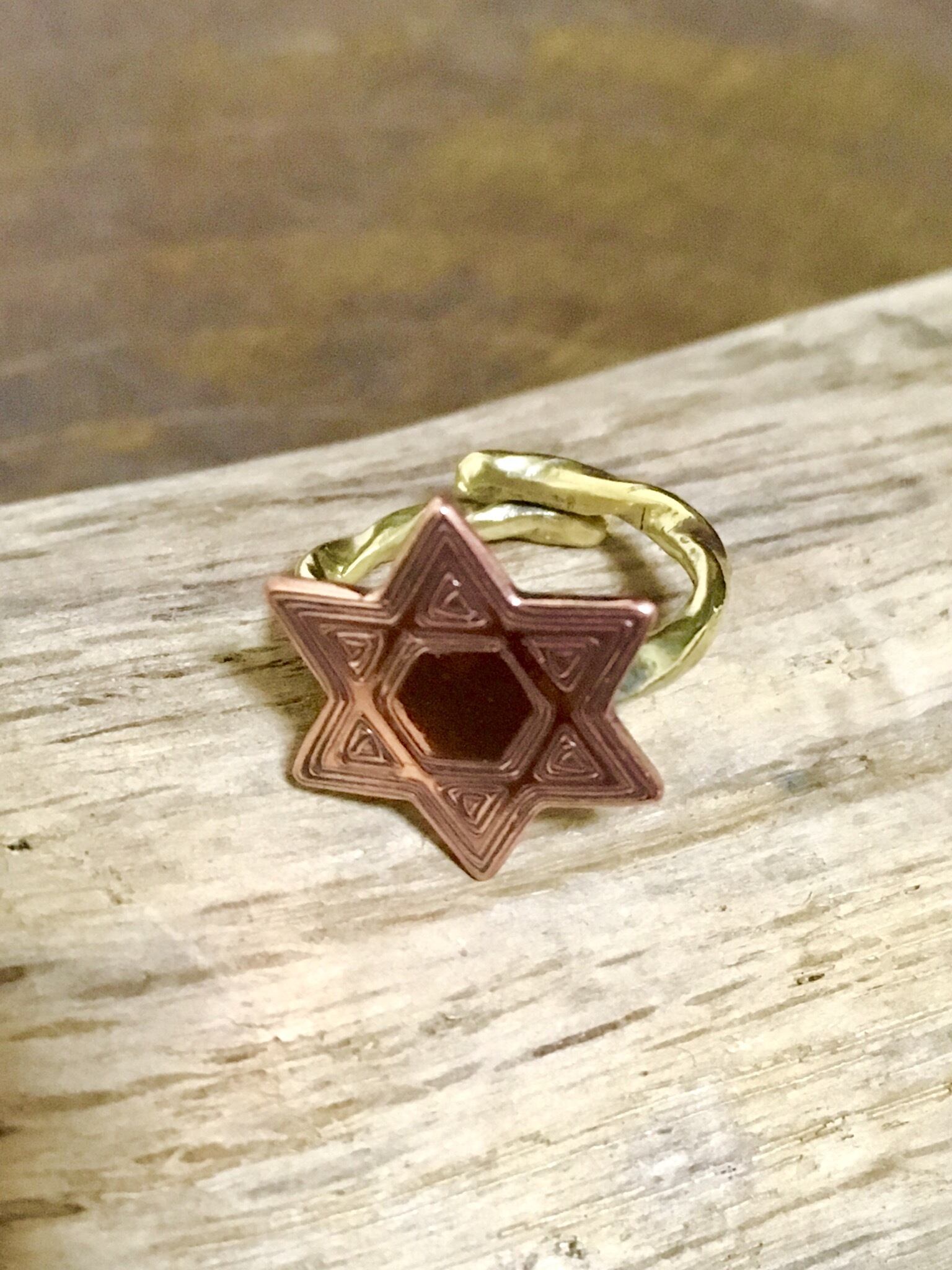 一点物 STARペンダント スター 真鍮 六芒星Pendant 真鍮 ✨️一点物 