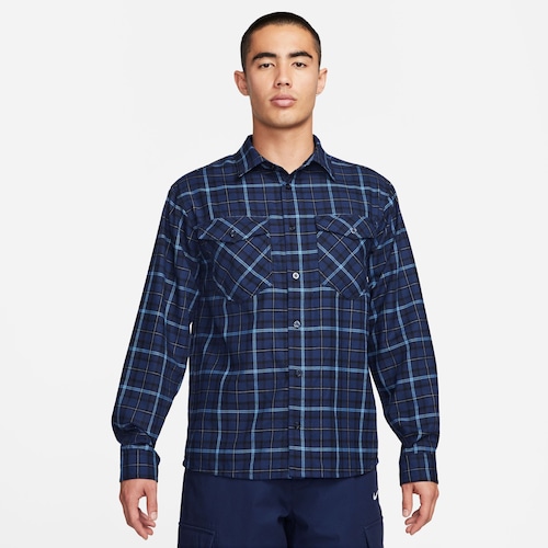 【NIKE】L/S flannel skateboard button up shirt