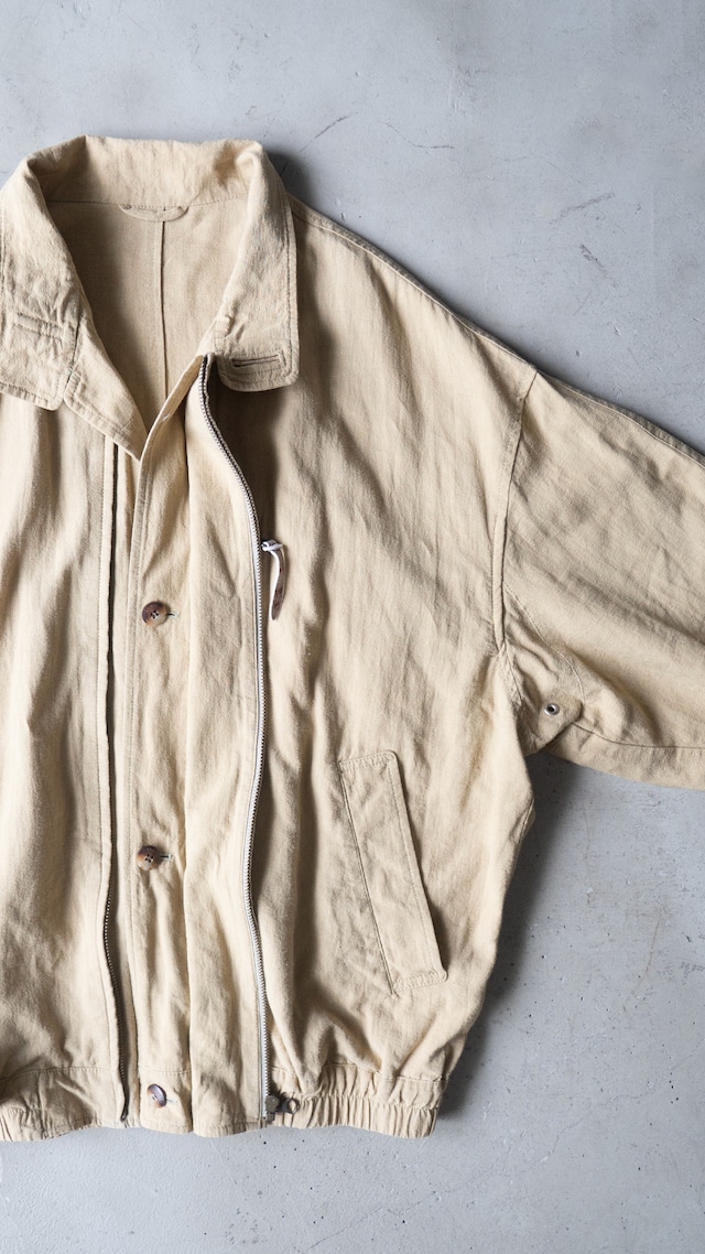 "INTERMEZZO" used Linen rayon cotton blouson