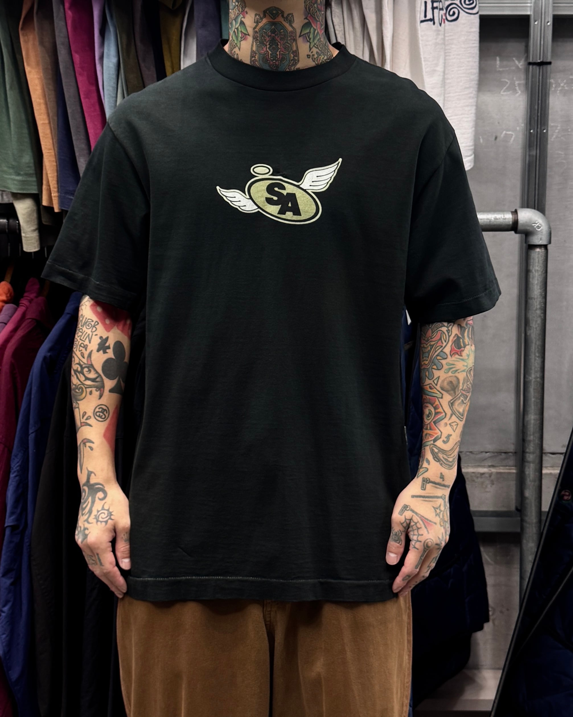 80's~90's old stussy RAT PATROL Design Tee “黒タグ” “ラット
