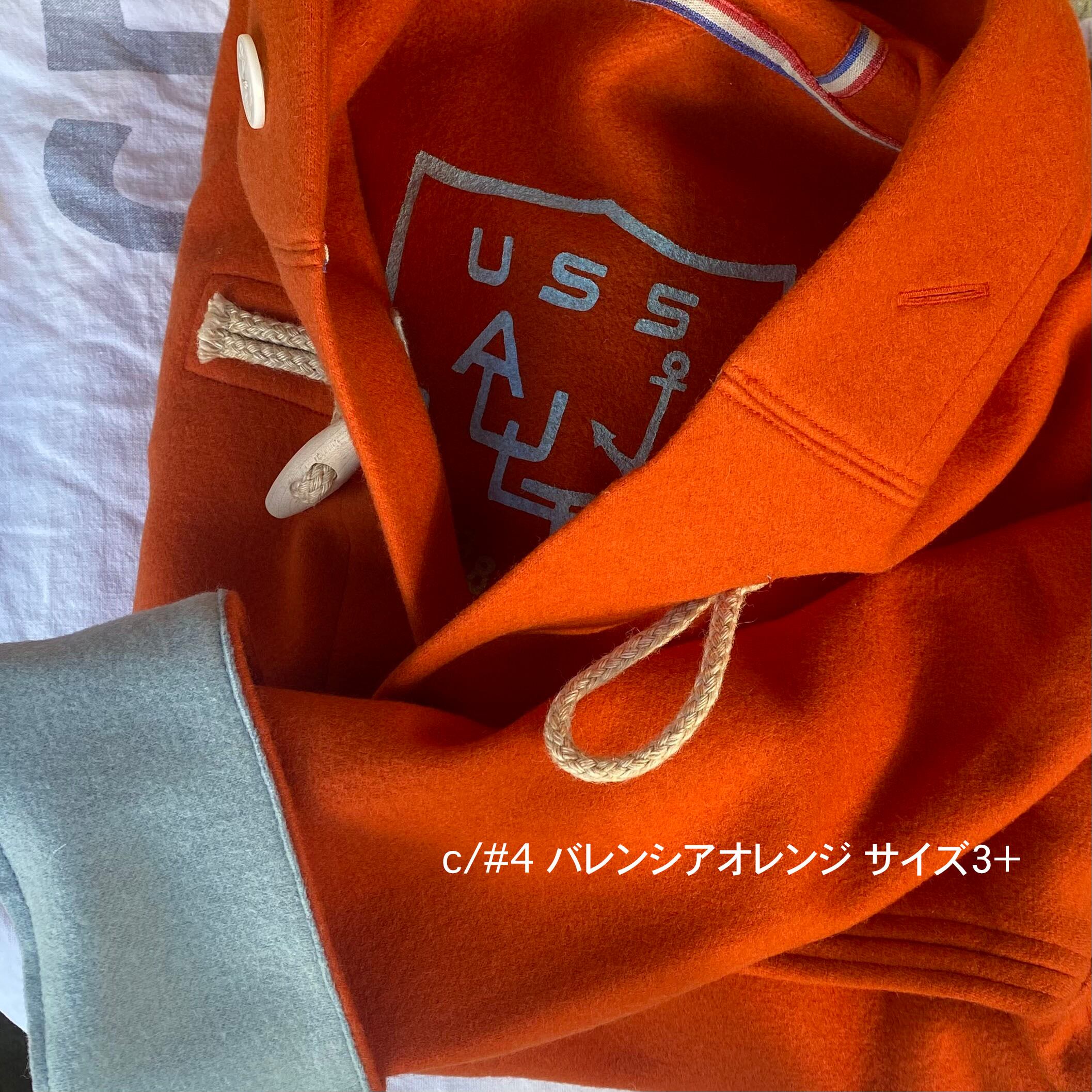 ダッフルコート 1枚仕立て 軽いカットメルトン 53JK41 サイズ3+,5 | 快晴堂