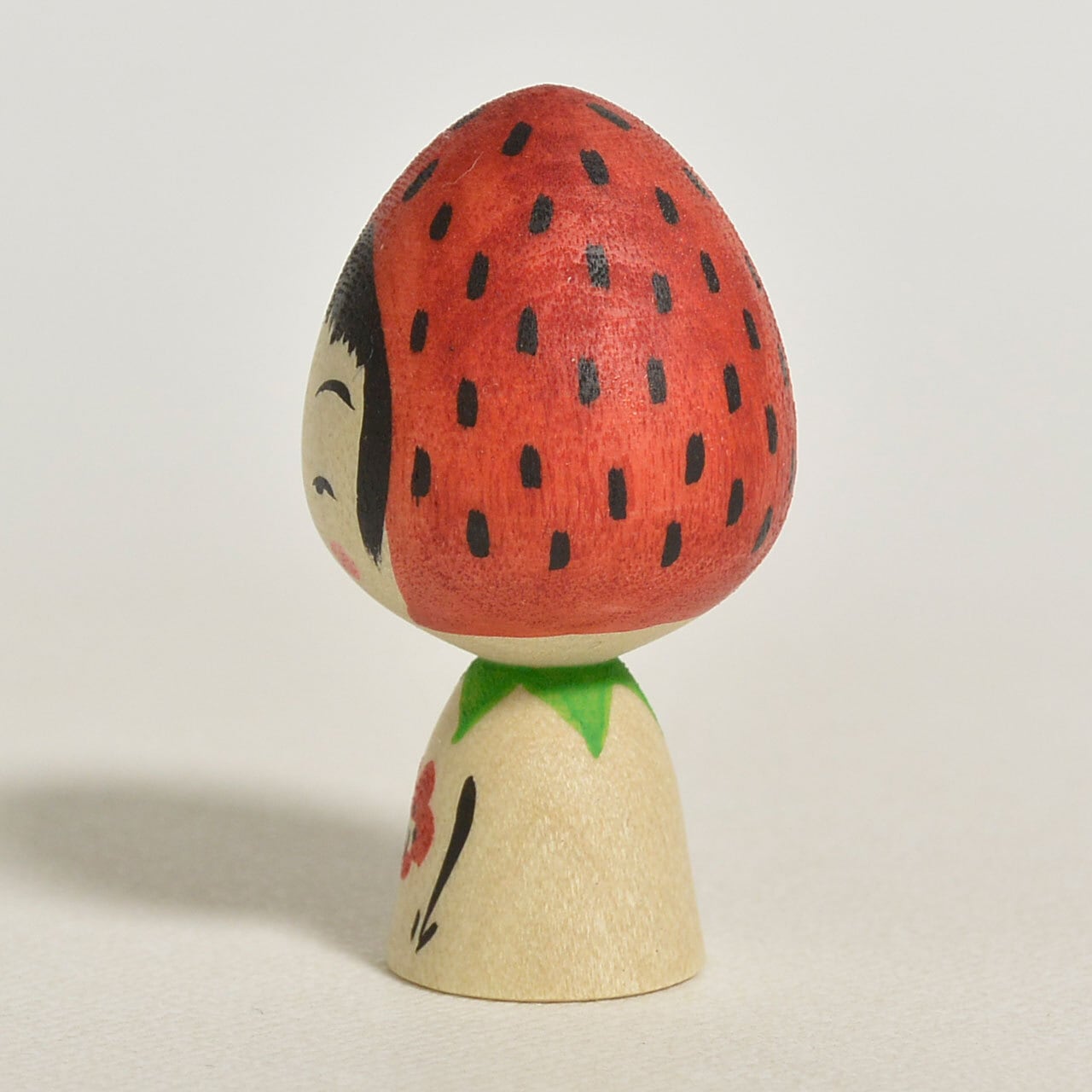 小さないちごちゃんこけし 約1.5寸 約4.5cm 鈴木明 工人（作並系