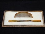 蒔絵の櫛と笄 Urushi lacquer work ornamental comb and hair pin(No18))