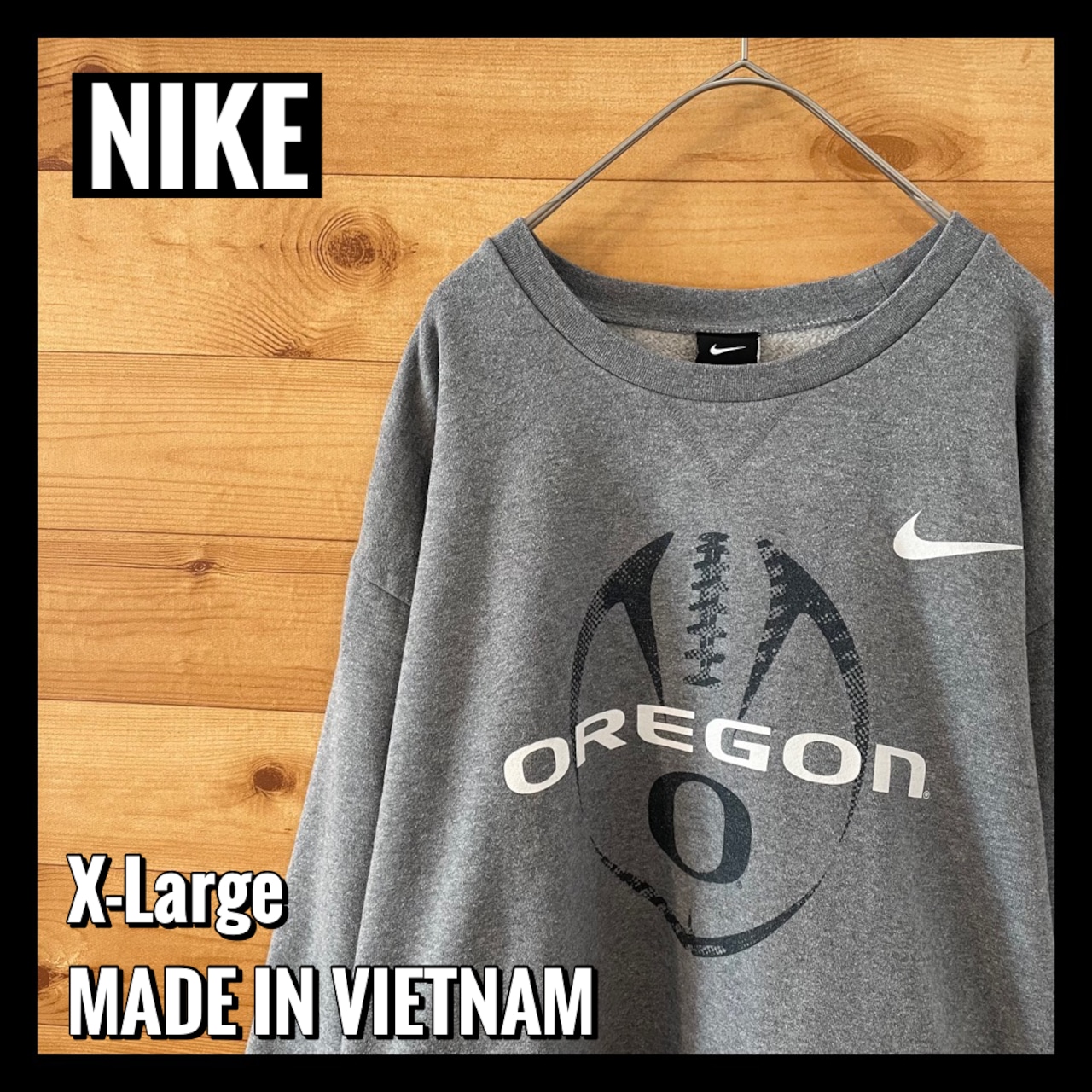 【NIKE】カレッジ オレゴン大学 オレゴン・ダックス フットボール スウェット トレーナー X-Large US古着