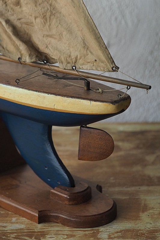 骨董品 アンティーク 木製ヨット 80年前 骨董品 アンティーク 木製ヨット 80年前 骨董品 アンティーク