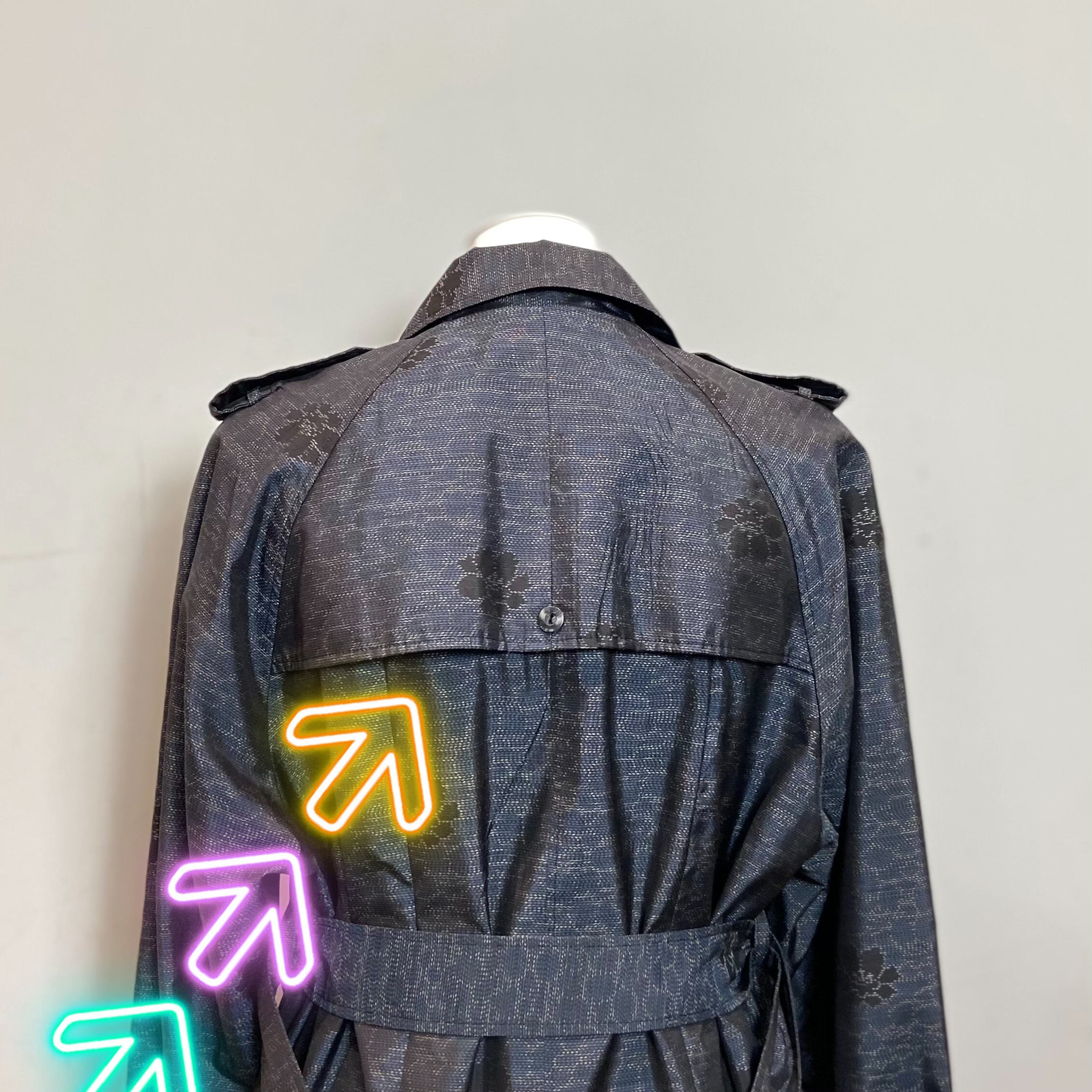 結'Sオリジナル】 本場大島紬使用 レディース トレンチコート 結'Sオリジナル】 本場大島紬使用 レディース トレンチコート