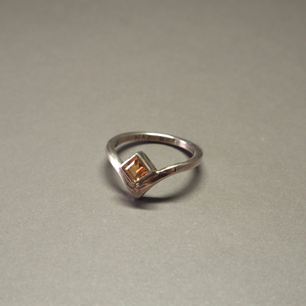 スクエアー ピンキー シトリン リング NE-SR-7 - 2