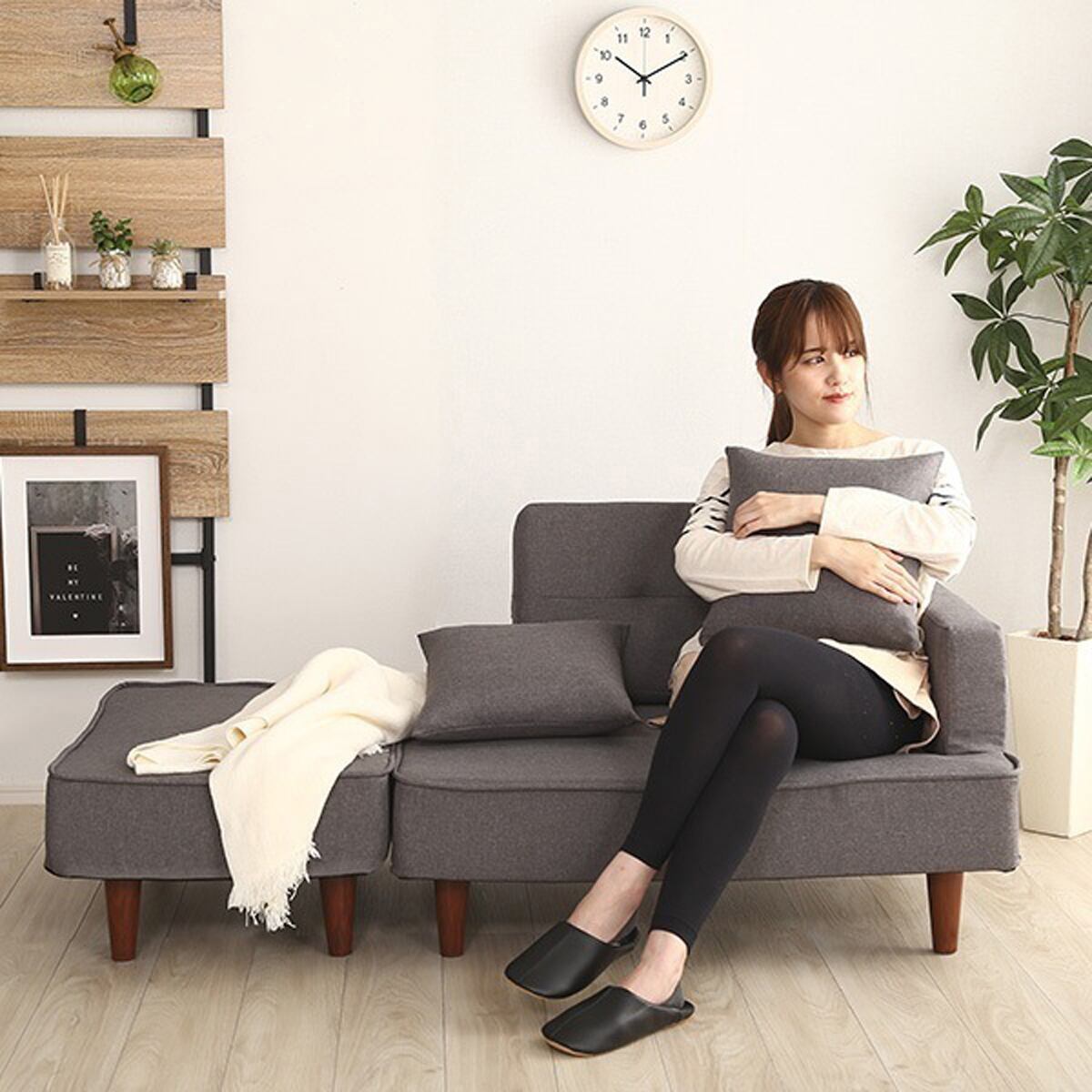 組み合わせ自由なコンパクトカウチソファ FLEO-フレオ-カウチソファ コンパクト ポケットコイル