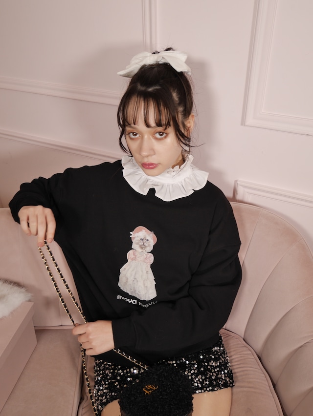 chaton sweat -black-