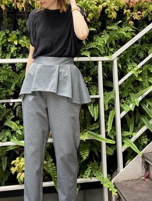 MHストレッチツイルペプラムパンツ