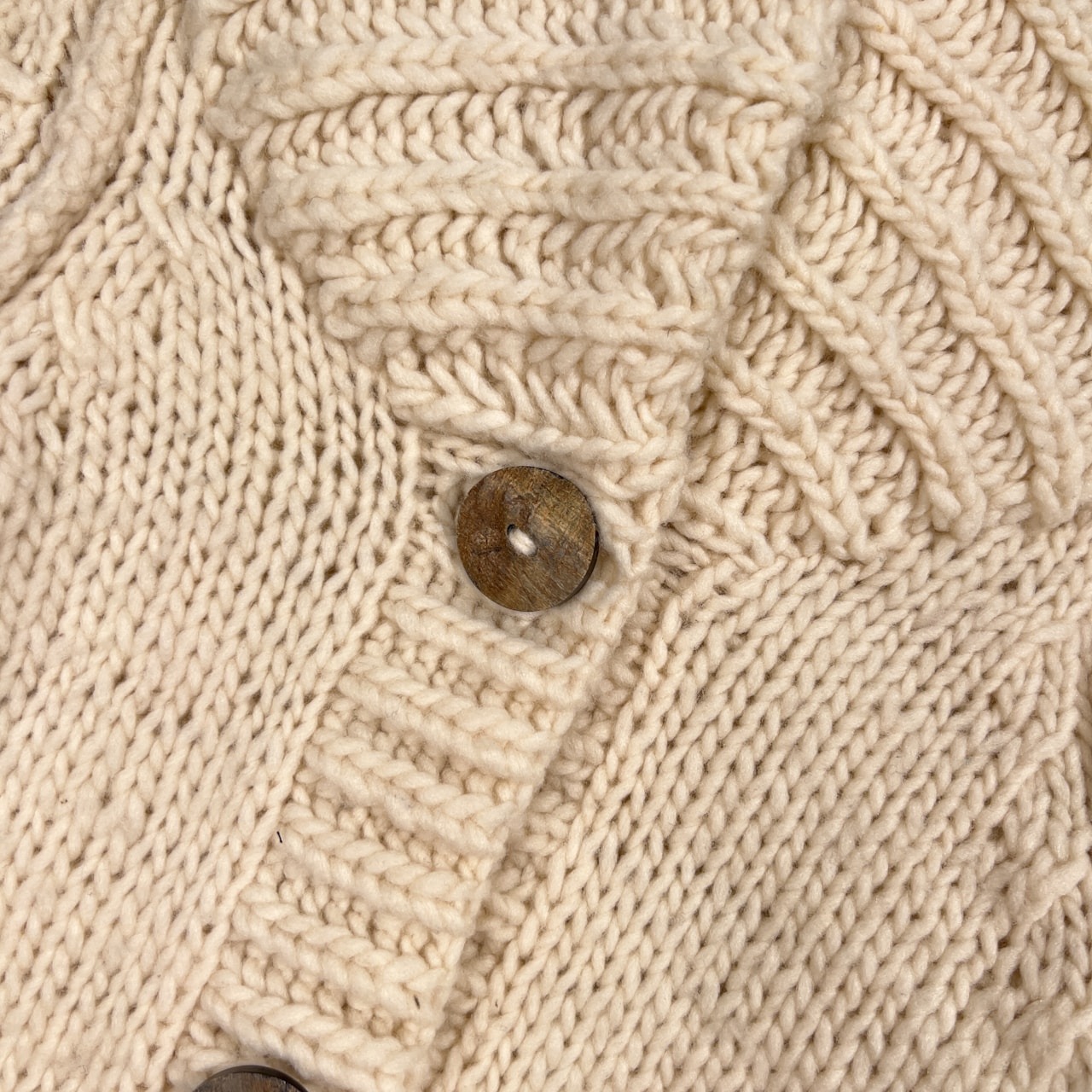 ペルー製 AMERICAN RAG CIE アメリカンラグシー 羊毛 ローゲージ ウールニット ジャケット カーディガン サイズ F /アイボリーホワイト系