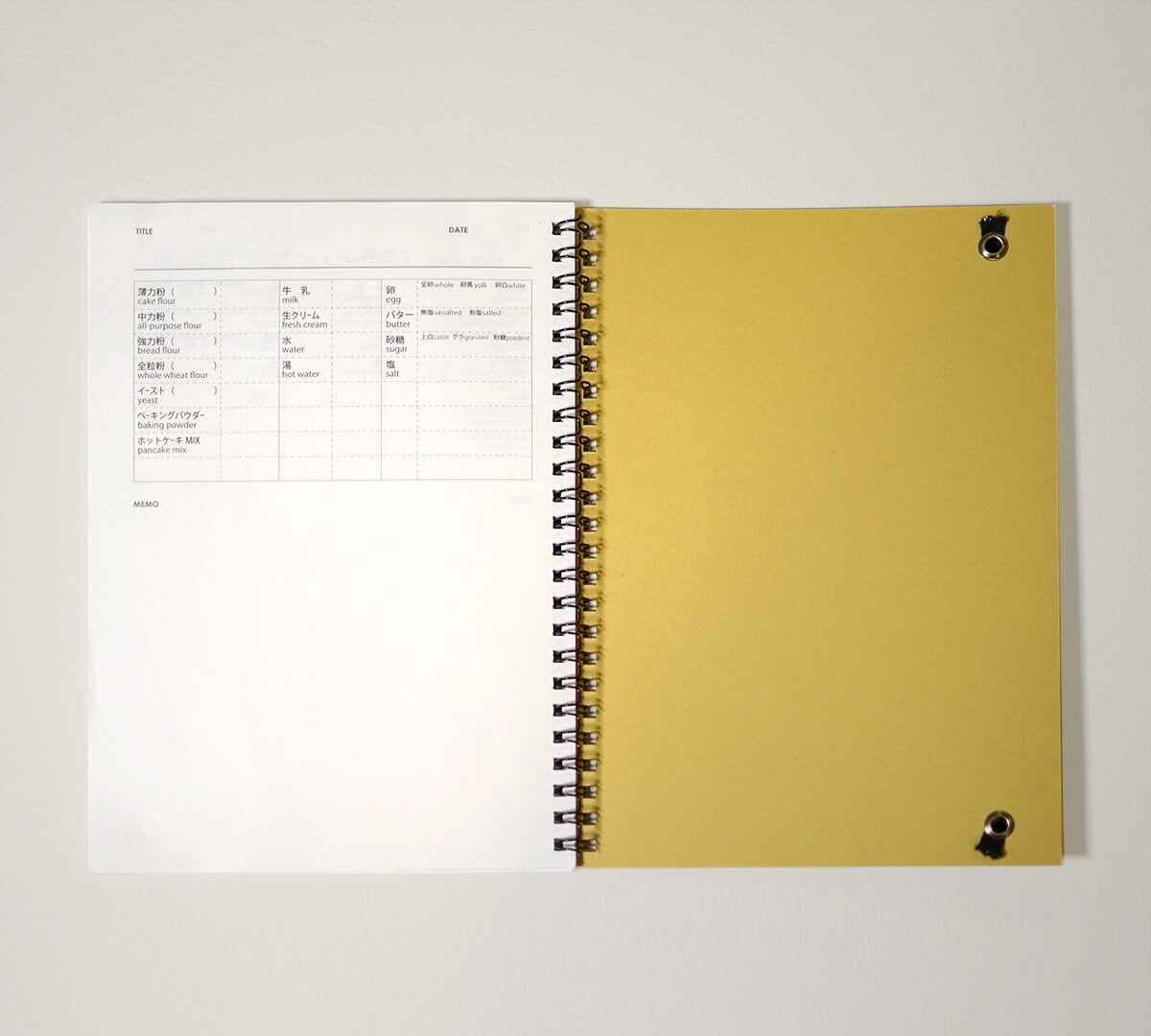 CHIHIRO ITO 粉物レシピノート（Recipes for Lovers of Bread and