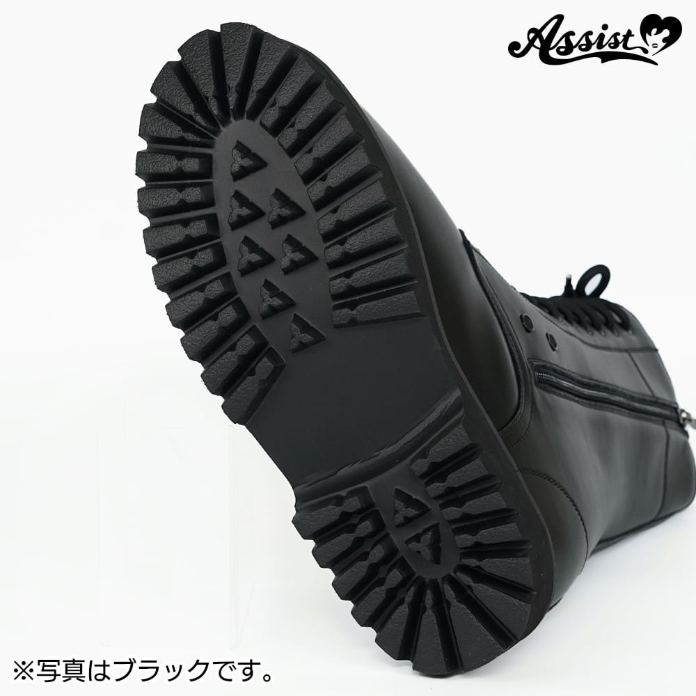 アシストウィッグ【爆盛コスプレブーツ ブラック】コスプレ 厚底