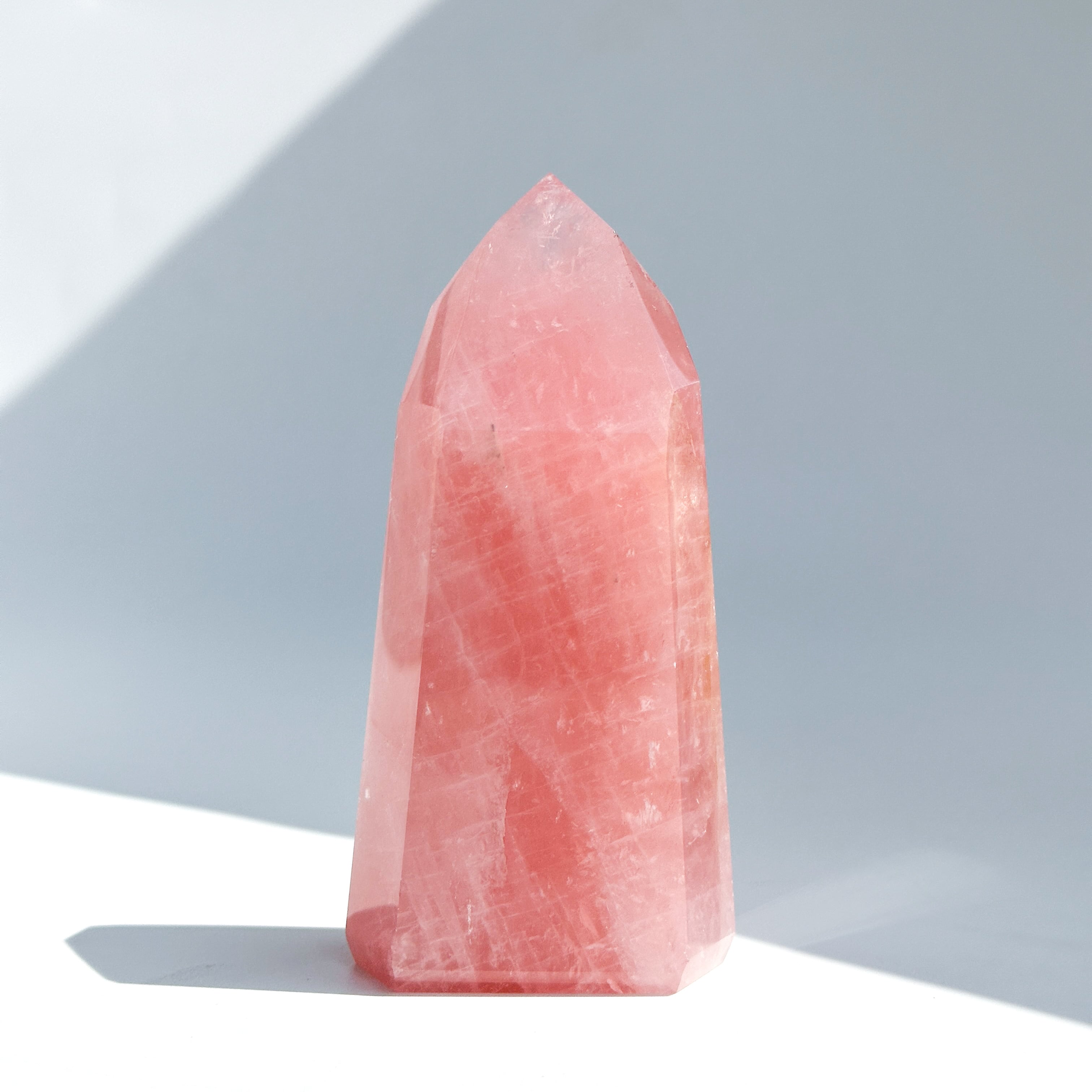 Big【高品質】バイーア産ローズクォーツ タワー14◇ Rose Quartz ◇天然石・鉱物・パワーストーン・インテリア
