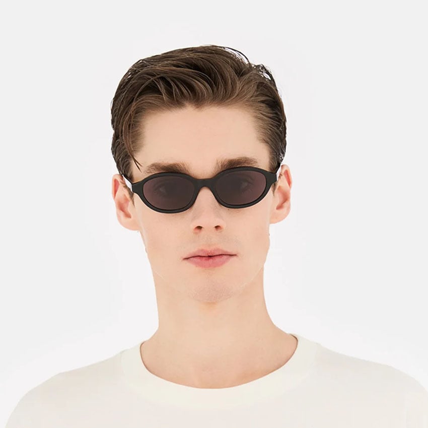 ブラックメタルオーバルサングラス MM6 Maison Margiela / Lunettes2 / Noir Black / WCT ブラック