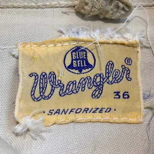 ラングラー Wrangler 60's 33MJZ 貴重 ビンテージ 11MJZ 60's WRANGLER 33MJZ ラングラー 生成り コットンサテンジャケット