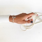 Waver Pearl bracelet  / pearl&heart / silver 