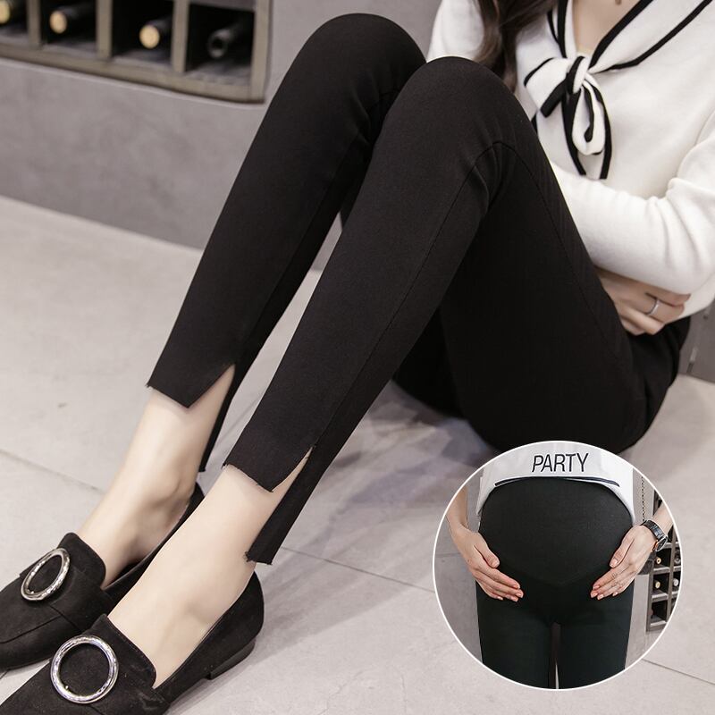 【新作】【送料無料】 960＃レッグスプリットマタニティスキニーパンツエラスティックウエストベリーペンシル服妊婦オフィスワーク妊娠パンツ着用 伸縮 会社 学校 通勤や通学にも AL expec398406884651