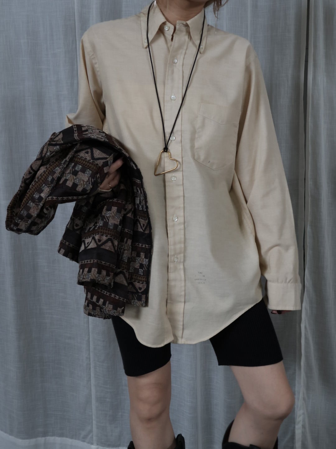 <vintage>natural beige shirt