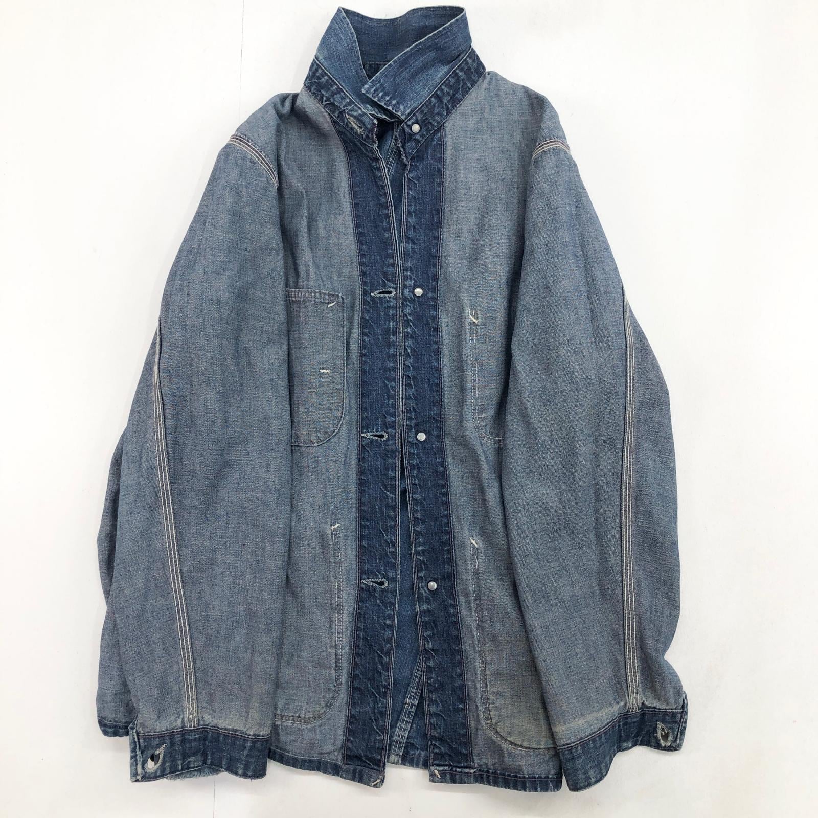 t*r様 古着 50-60年代 Unknown デニム ワークジャケット カバー UNKNOWN 50年代あたり SANFORIZED デニムカバーオール ワーク