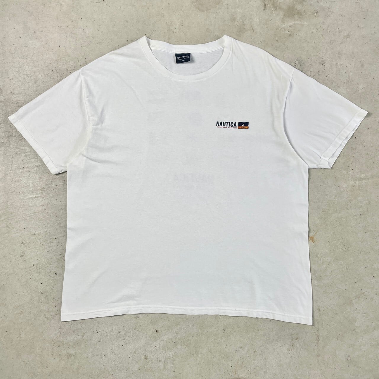USA製 90年代 NAUTICA ノーティカ フラッグ 国旗 バックプリントT 