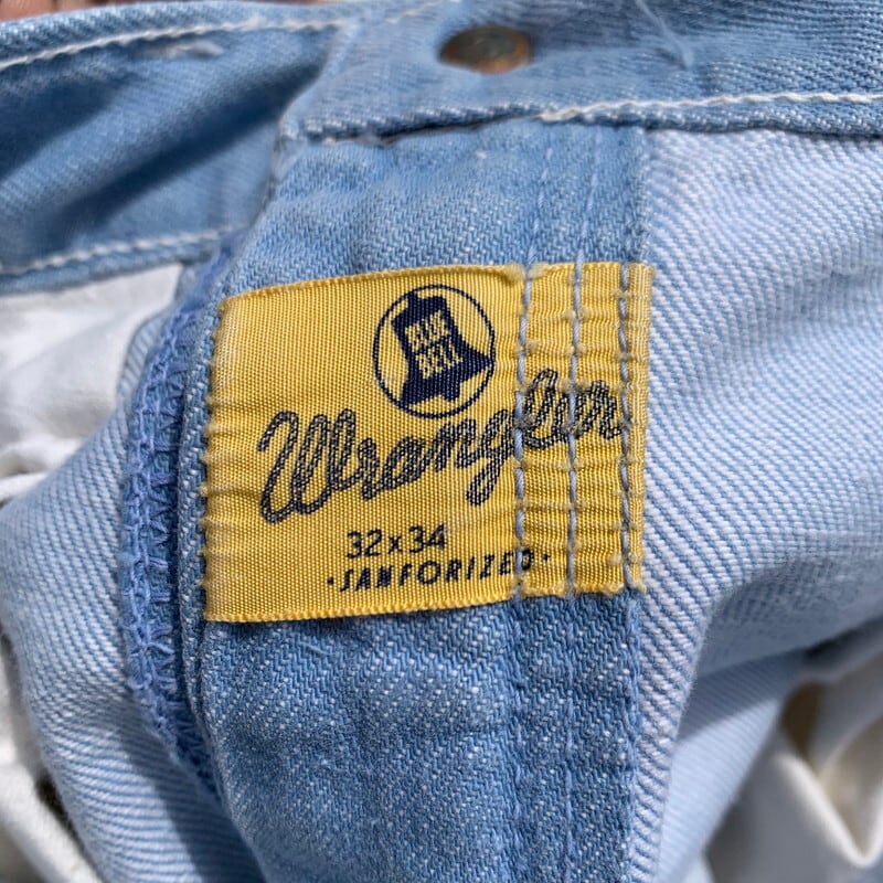 50's WRANGLAR ラングラー 22MWZ サックスブルー カラーデニム 50's WRANGLAR ラングラー 22MWZ サックスブルー カラーデニム