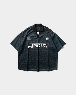 TIGHTBOOTH / JERSEY OPEN POLO / BLACK