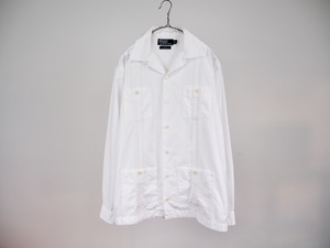 Polo by Ralph Lauren ISLE long sleeve Guayabera shirt S /white
