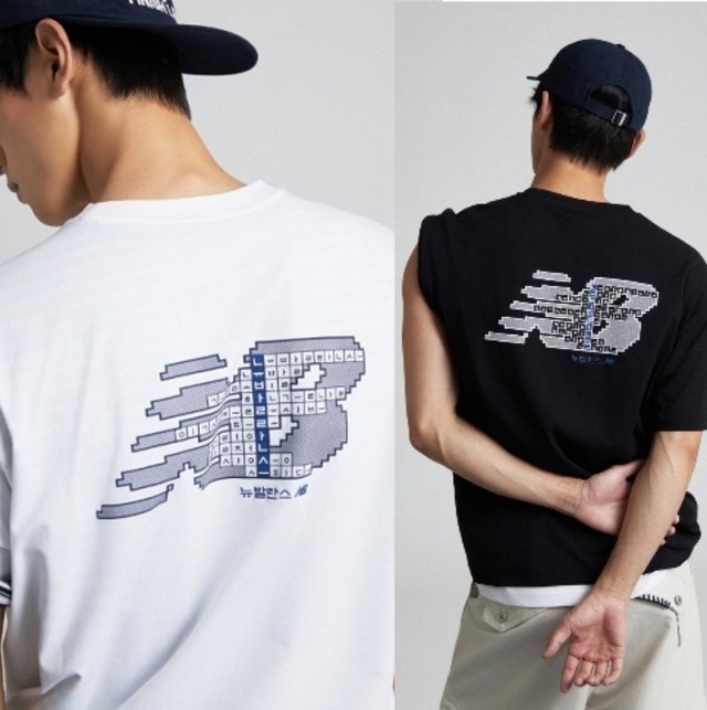 【New Balance】UNI NB Hangul Word Puzzle Short Sleeve T-shirt (SEMI OVER FIT)