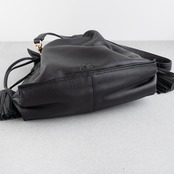 ロエベ フラメンコ ミディアム ヴィンテージ ブラック ラムスキン レザー