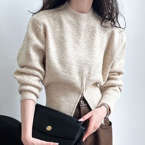 front slit knit simple pullover m0410
