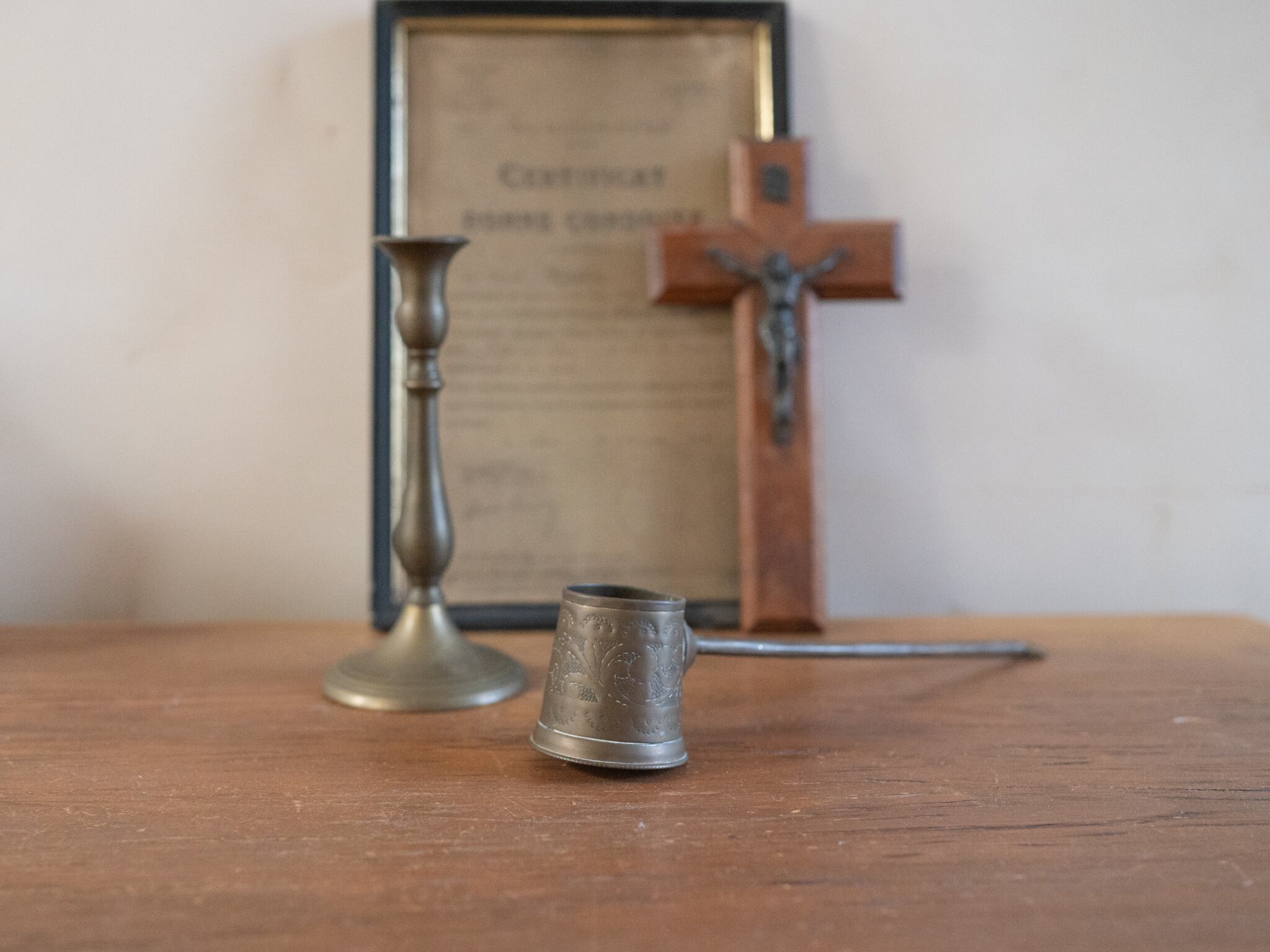 教会で使われていた ろうそくの火消し? キャンドルスナッファー フレンチアンティーク