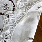 ドイリー　テーブルマット　テーブルセンター　大きい丸型の敷物　白花型 12clda14