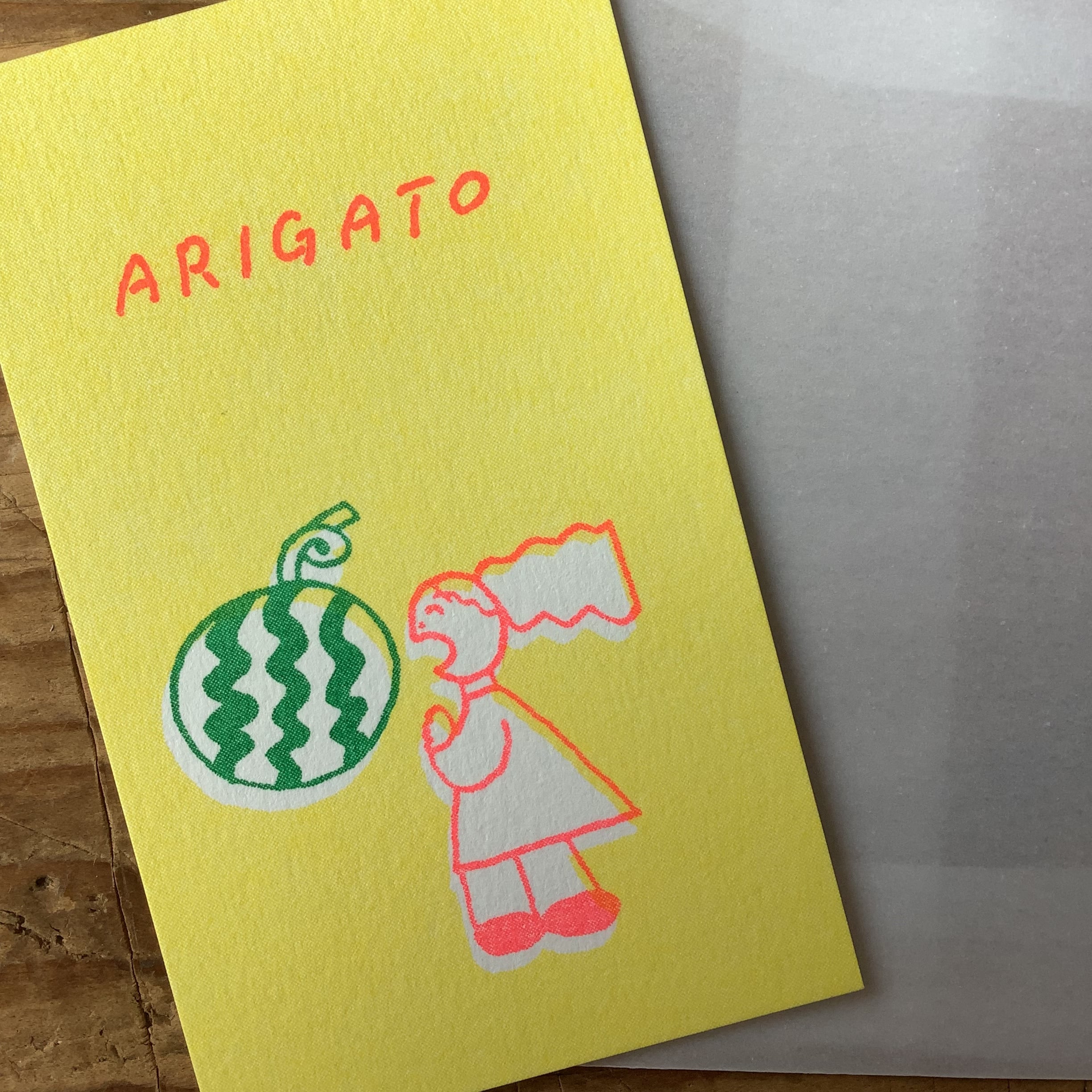 ニシワキタダシ／メッセージカード ひととたべもの ARIGATO POLKA