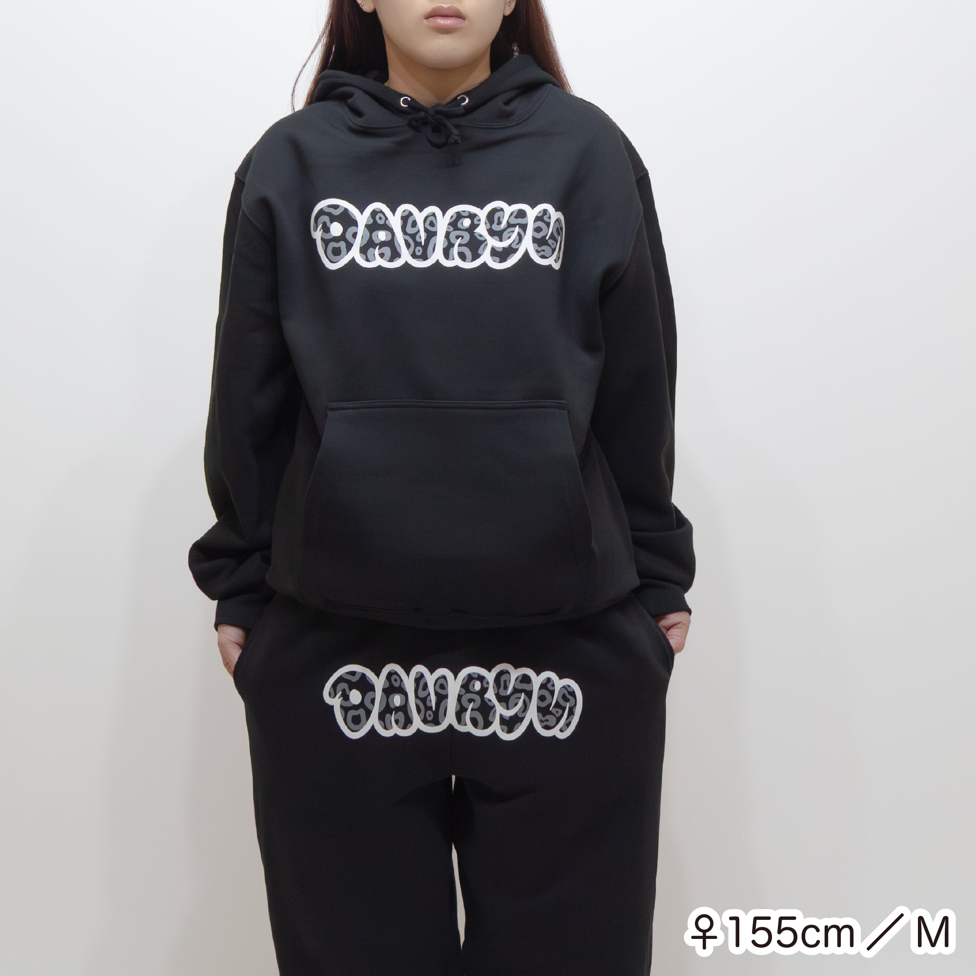 DAVRYU leopard BAW HOODIE [ブラック] | adamth