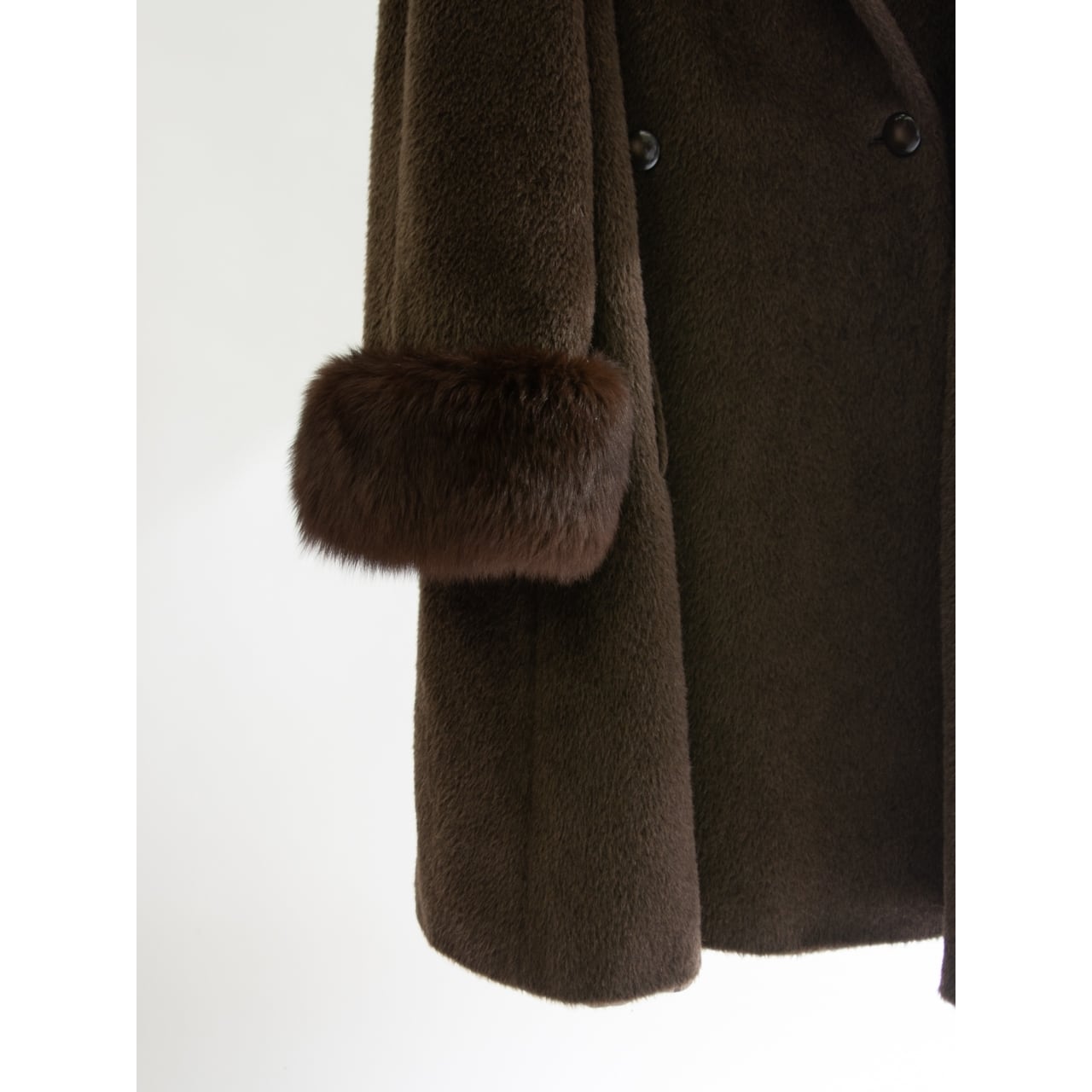 【MASCOTTE MAXCOATS】Made in Italy 80-90's "PIACENZA" Pure Baby Llama Overcoat（イタリア製 ピアチェンツァ ベビーラマ オーバーコート）