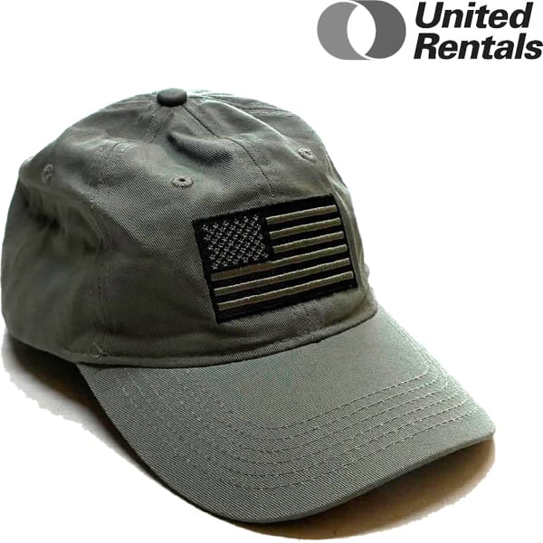 1点物◇星条旗United Rentals緑セージグリーン帽子キャップUSA古着
