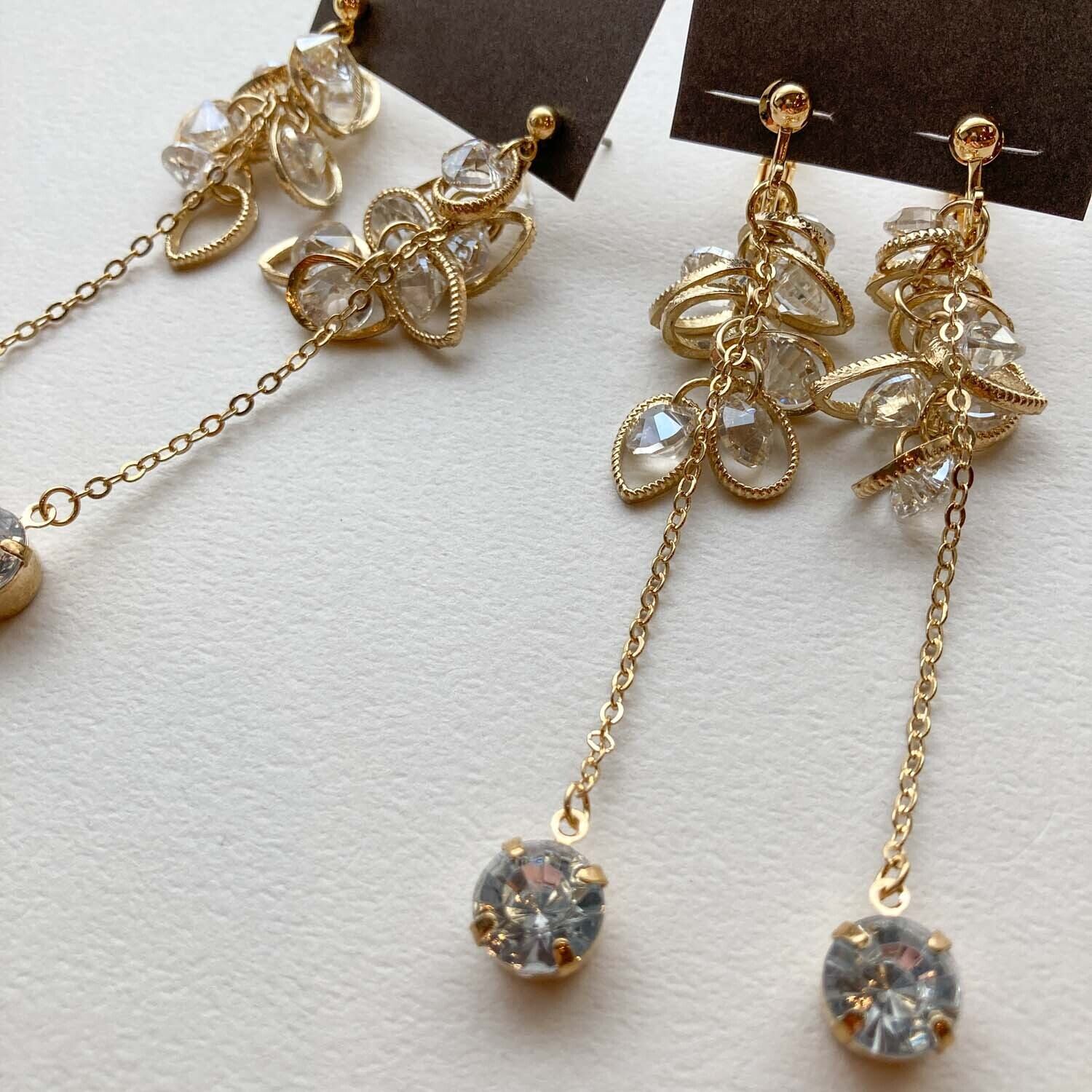 薔薇ビジュー♡じゃらじゃらピアス/イヤリング✩*¨ 295ae71d18643e2dbdbf704e9e24e2