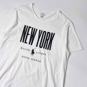 POLO RALPH LAUREN ポロ ラルフローレン CUSTOM FIT 半袖 Tシャツ L/ホワイト×ブラック メンズ