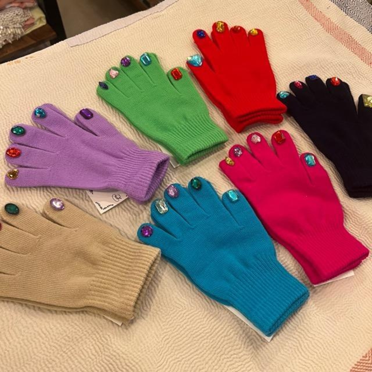 TOPANGA Accessory Jewel Nail Knit Glove (7 colors)